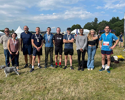Frog runs, cycles and swims for charity